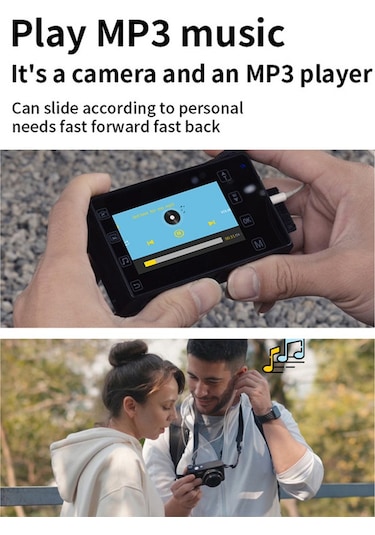 Hallow 4k Dijital Kamera Dijital Video Kamera 64mp 3 İnç Ips Beyaz