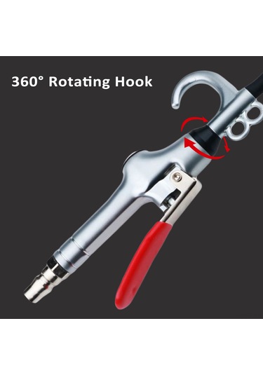 Symbee Yüksek Hacimli Paslanmaz Çelik Araç Temizleme Üfleyicisi, 360 Dönebilir Kancalı, Hava Sızdırmaz