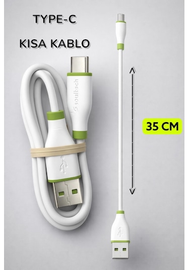 Soltech Type-c Kısa Şarj Kablosu 35 Cm