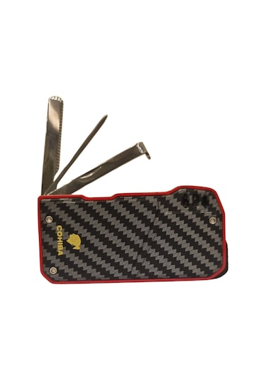 Soft Flame Karbon Desenli-kırmızı Metal Pipo Çakmağı - Tr7877