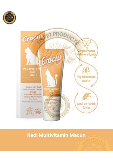 Crocus Kedi Multivitamin Macun 100 Gram