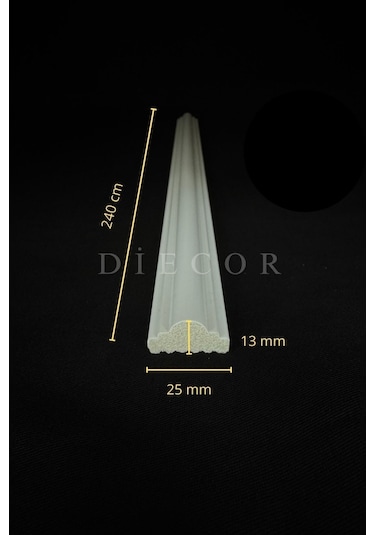 Diecor Dekoratif Boyanabilir 2,5 Cm Duvar Çıtası Hazır Kesimli 5 Adet Çerçeve Paketi Bej Model:xa275