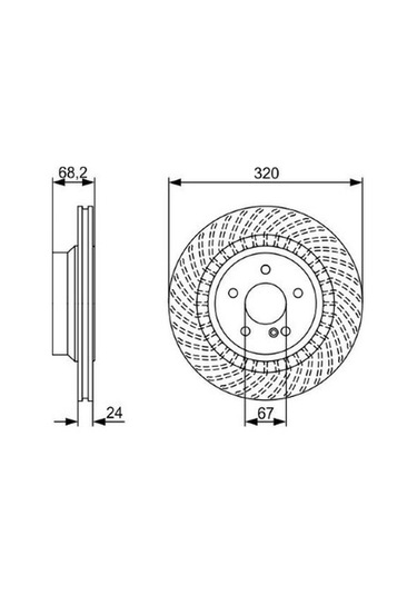 Mercedes Cls 219 Cls 500 5.5 2006-2011 Bosch Arka Disk 2 Adet