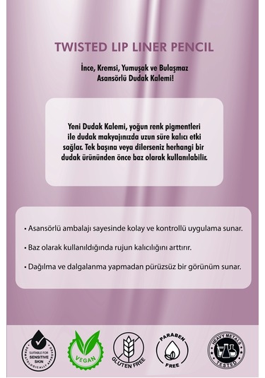 Farmasi Asansörlü Dudak Kalemi 03 Dirty Rose