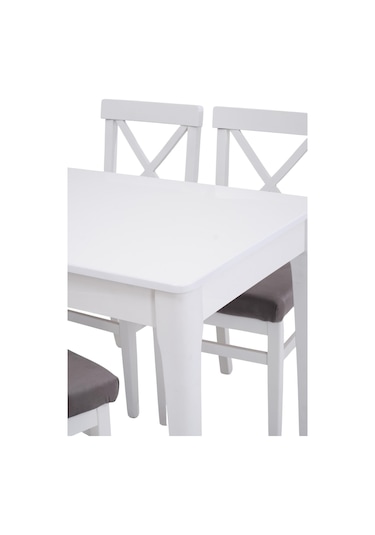 Paris Lak Panel Mdf Otomatik Açılır Mutfak Masası 70x110cm beyaz