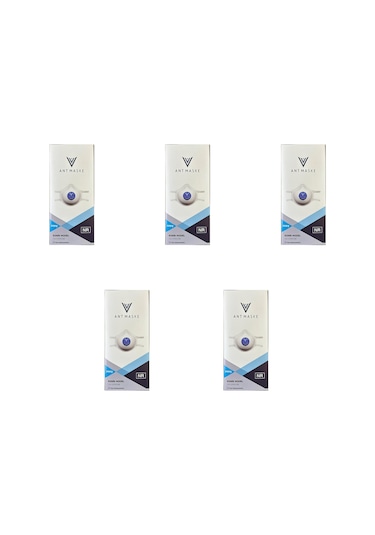 Ant Beyaz Ventilli Ffp2 Nr Toz İş Güvenlik Sanayi Boya Konik Maske - 25 Adetlik 5 Paket