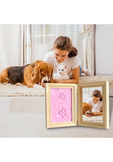 Fochsia Kırmızı Evcil Hayvan Pati Fotoğraf Çerçevesi - Kilde Pati İzi Yapımı Ve Anı Kiti