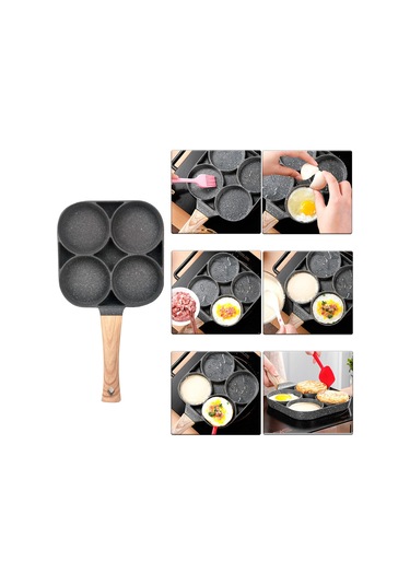 Dört Bölmeli Yumurta Kızartma Tavası Koyu Gri Diğer