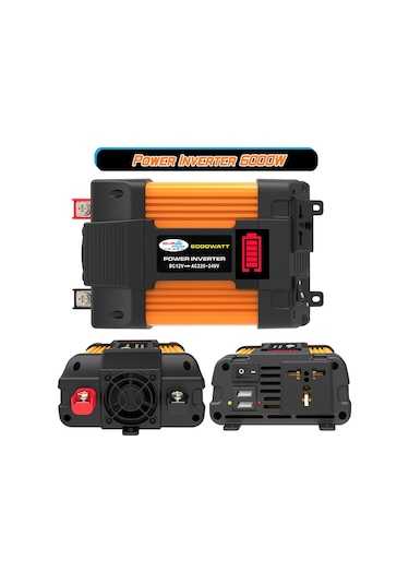 Little Wasp 12v - 220v 6000w Led Ekranlı Ve Çift Usb'li Araç Güç Çeviricisi