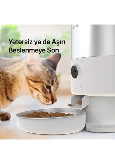 Xenon Smart Akıllı Otomatik Paslanmaz Çelik Hazneli Kedi Mama Kabı X8605