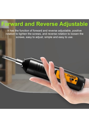 Symbee Şarj Edilebilir Mini Elektrikli Tornavida Seti - 2000mah Pil, Usb Şarj, 7 Uçlu