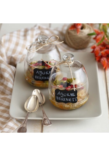 LAV Çilek Cam Şekerlik Tekli 255 ml Cam Kapaklı