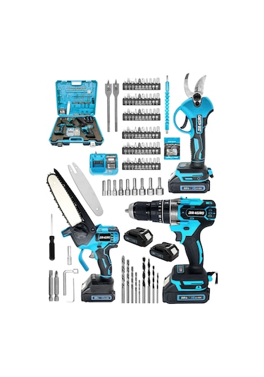 Dragro 5800 M 2 Akülü Şarjlı Dal Budama Makinesi 3'lü Mega Set