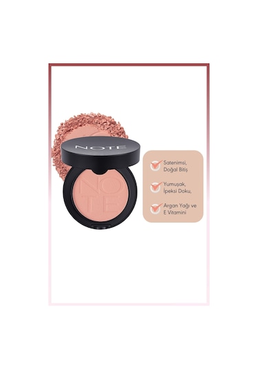Note Cosmetique Luminous Silk Compact Blusher Toz Allık - 09 Dusty Pink