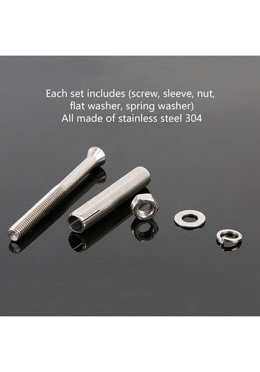 Genişleme Vidası Cıvataları, Ankraj Cıvatası Kancaları, İçi Boş Duvar Ankrajları, 2 Adet M10 60mm M10 200mm