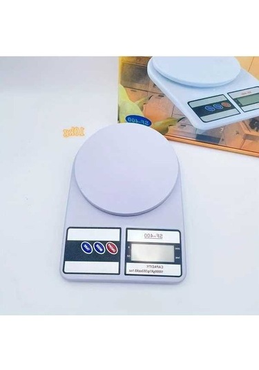 Fastbuy 10 Kg Beyaz Pilsiz Hassas Mutfak Tartısı Lcd Ekran, Bakım Ve Pişirme İçin Pratik Kullanım Beyaz