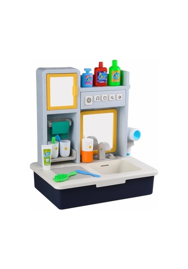 Kayyum Oyuncak Eğitici Modern Banyo Seti Müzikli Işıklı Mavi 7041
