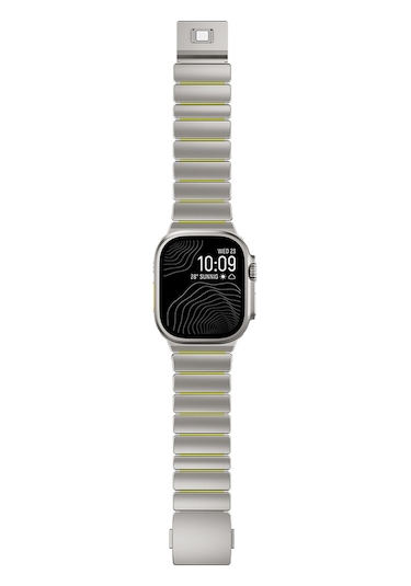 Watch Ultra 49mm Tgco Krd-152 Titanyum Silikon Kordon - Gri-turuncu