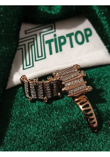 Tiptop / Lumina Atelier Zirkon Çelik Küpe Bakır