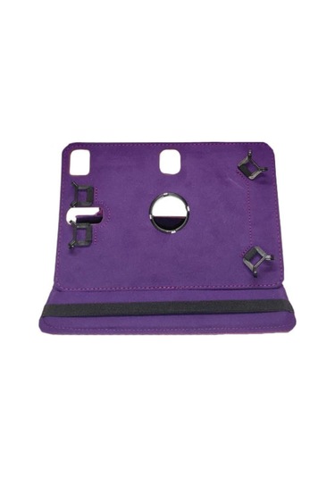 Tcl Tab 10l 10.1" Uyumlu Kılıf 360 Dönerli Unıversal Standlı Kılıf + Nano Ekran Koruyucu + Kalem Mor