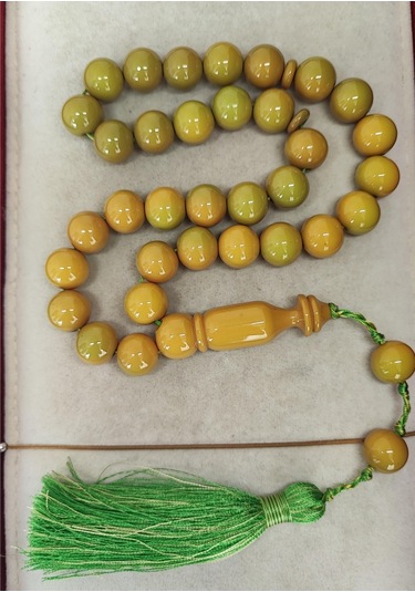 Katalin Yeşil-sarı Küre Model Tesbih