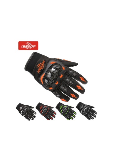 Bsddp Binici Kaymaz Anti-damla Motosiklet Sürme Eldiveni Turuncu