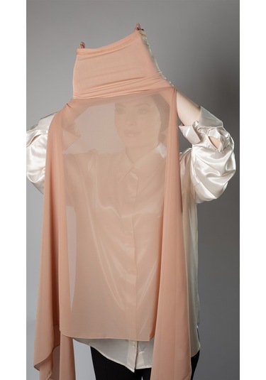 Sütlü Kahve Pratik Hazır Geçmeli Şal Şifon Boru Boneli 3001_26