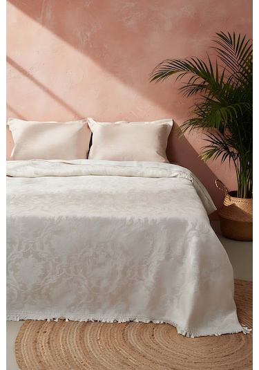 Style Pudra Çift Kişilik Yatak Örtüsü Seti Pembe