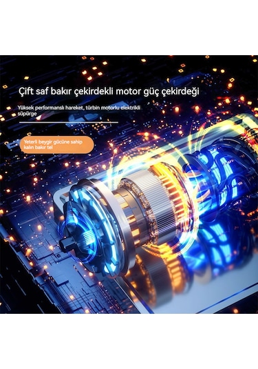 Güçlü Ve Yüksek Güçlü Araç Elektrikli Süpürgesi-turuncu