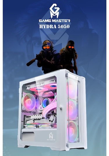 Game Master Hydra 5050 R5-5600 16 GB 512 GB SSD M2 RTX5050 Free Dos Masaüstü Oyuncu Bilgisayarı