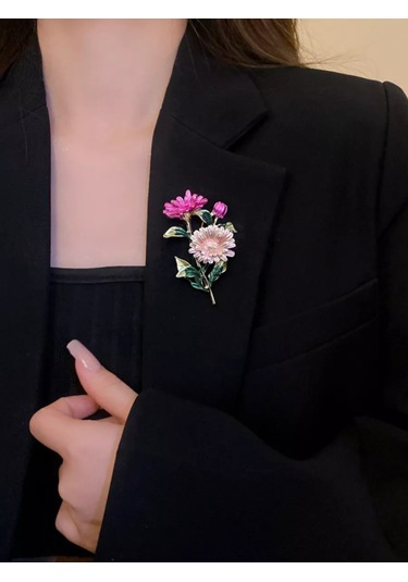 Beautiful Detail Orijinal Büyük Çiçek Broş 188007366 Pembe