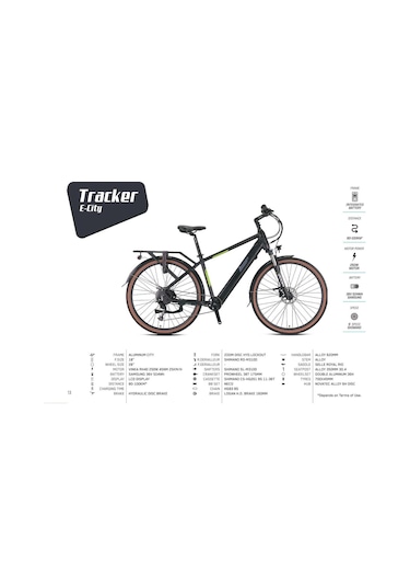 Loop Tracker - 28 - Cıty 18' - 9 Vites - Elektrikli Bisiklet - Mat Siyah-füme/neon Sarı Siyah