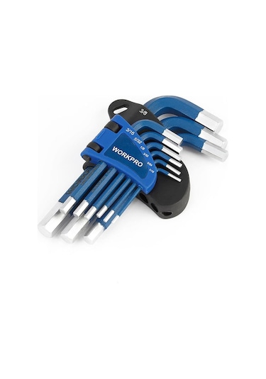 Workpro Wp222014 9 Parça Kısa Boy Cr-v Metrik Profesyonel Allen Anahtar Takımı Fr Wp222014