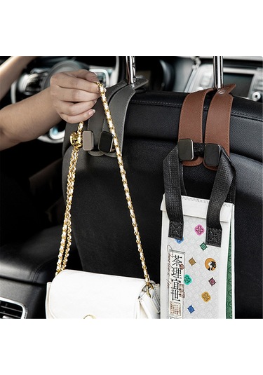 Reedark "çift Kancalı Araç Başlığı Askısı - Cüzdan, Çanta Ve Telefon Tutucu, Esnek Silikon Malzeme, Kolay Kurulum"