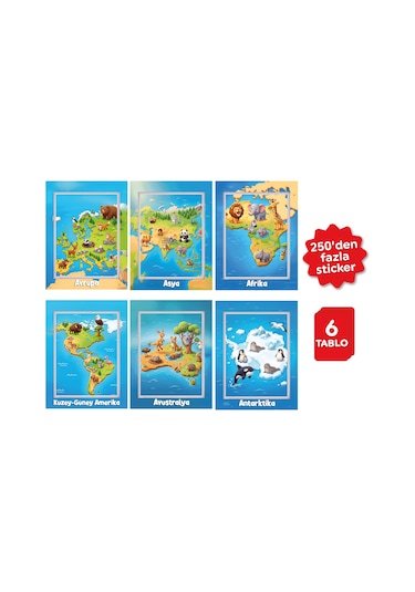 Playever Sticker Puzzle - Dünya, Çıkartmalı Yapboz Etkinlik Kitabı