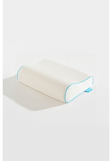 Boyun Destekli Ortopedik Visco Yastık 45x31x10/7 Cm Beyaz
