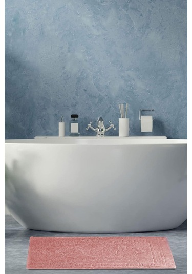 2 Li %100 Pamuklu Banyo Ayak Havlusu Gramajlı Konforlu Mürdüm