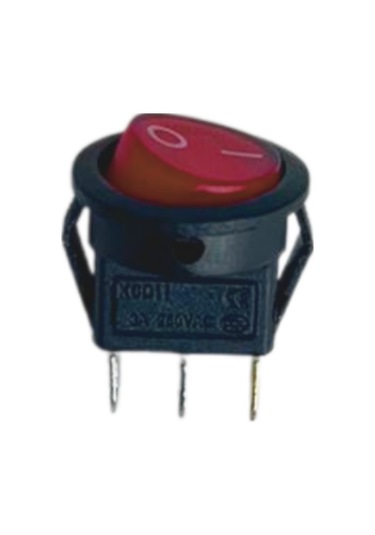 Mini Yuvarlak On-off Işıklı Anahtar 3 Pin Switch 10 Adet
