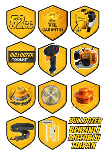 Bulldozer PRO5200 Benzinli Motorlu Tırpan Çim Biçme Makinesi