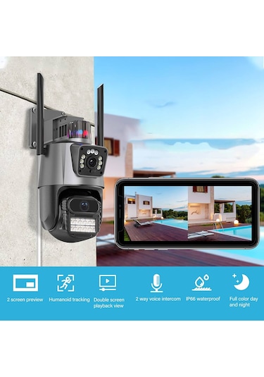 Ultratekno Cmr7 8mp Ptz Dış Mekan Full Hd Wifi Kamera Su Geçirmez