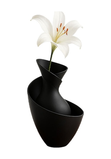 Spiral Formda Modern Vazo-fibrika Store Siyah