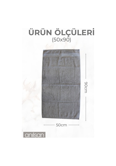 6'lı Boncuk Bej El Havlusu - 50x90 Cm, 225 Gr, %100 Pamuk, Spa Ve Otel Havlusu, Günlük Kullanıma Uygun Bej