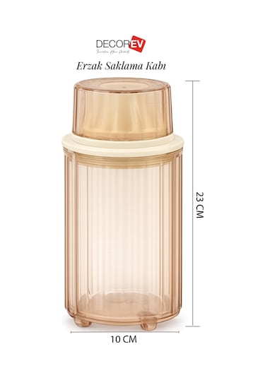 Decorev 3lü Erzak Saklama Kabı Br-6818 1300 Ml Kahverengi