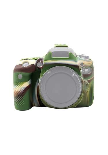 Canon Eos 77d İçin Puluz Yumuşak Silikon Koruyucu Kılıf Kamuflaj Diğer