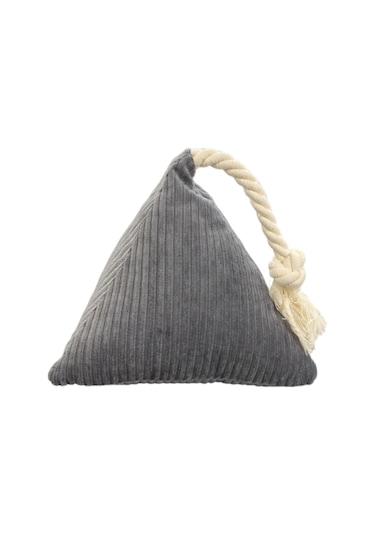 Pet Comfort İpli Prizma Köpek Oyuncağı Gri 17x30cm