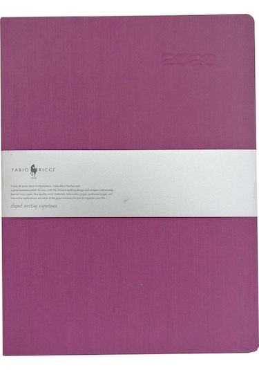 Fabio Ricci Lepidus 1044 Fuşya Kareli Defter Fuşya