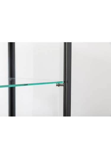40x40x175, Spot Aydınlatmalı Camlı Dolap, Cam Vitrin (527858110) Siyah
