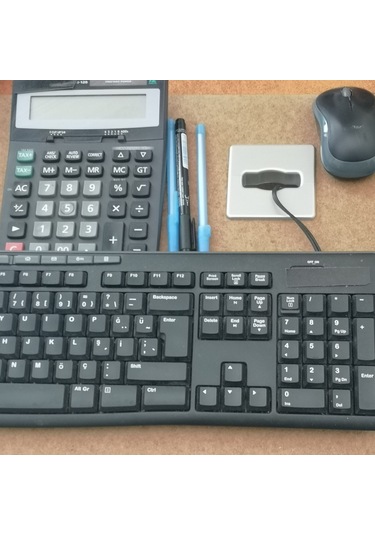 Adilon Masaüstü Kablo Kanalı Deliği Kapağı, Kare, Mat Krom 6 Cm