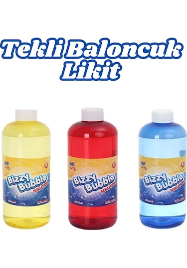 Köpük Tabancası Likiti - Baloncuk Tabancası - Köpüklü Silah - Baloncuk Oyunu - Yedek Baloncuk Sarı