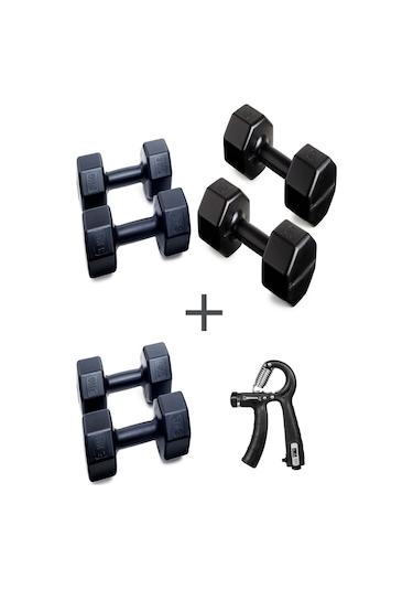 Ps Spor 3 Çift Dambıl Set 1 Kg + 3 Kg +5 Kg + Ayarlanabilir Sayaçlı El Yayı